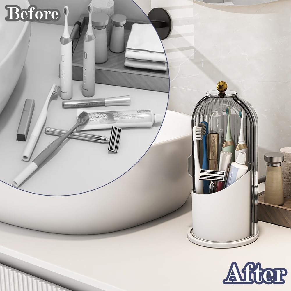 Altu™ LuxeShield Premium Dustproof Toothbrush Organizer